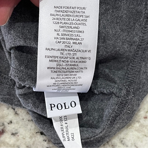 Polo Ralph Lauren Hooded Tshirt Size XL 18/20 Big Kids Big Pony Gray Boy Youth - Picture 5 of 8